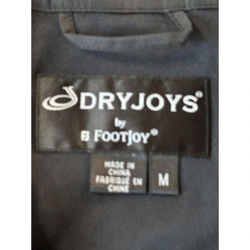 FootJoy DryJoys Vest Mens Medium Black Golf Windproof Water Resistant Gustblok